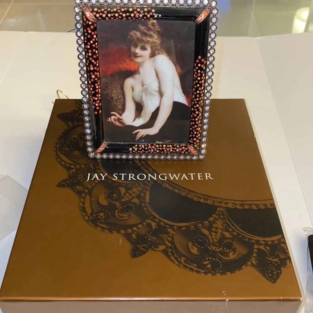 NWT Jay Strongwater Jeweled Frame, New in Box